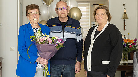 Het echtpaar Van de Pol-Eikelenboom (60-jarig huwelijksjubileum)