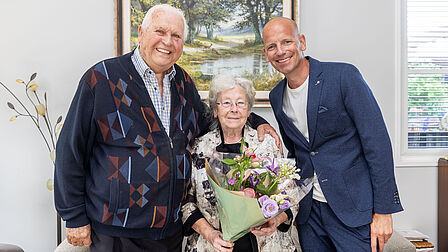 Echtpaar IJzelenberg-van Seters (65-jarig huwelijksjubileum)
