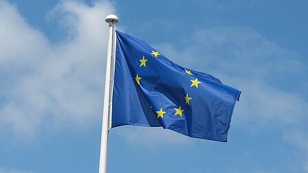 Foto van een Europese vlag