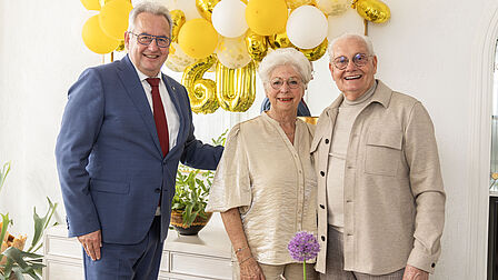 Het echtpaar Steenland-Boutkan (60-jarig huwelijksjubileum)