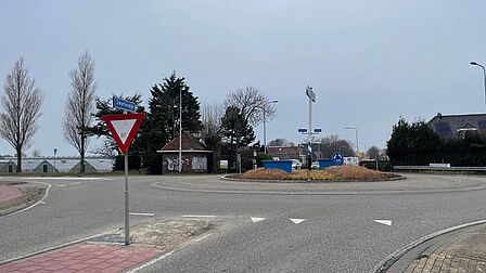 foto rotonde op de Zwartendijk