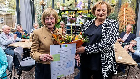 WestlandStek voor vrijwilliger Gerda Gunneweg-van Zeijl uit De Lier van Museum De Timmerwerf